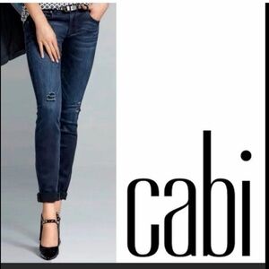 CAbi Denim #3193 Dusk destructed skinny Jean